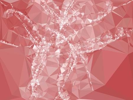 Low poly mosaic background. Template design, list, front page, brochure layout, banner, idea, cover, print, flyer, book, blank, card, ad, sign, sheet. Copy space. Vector clip art.のイラスト素材