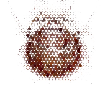 Abstract background. Spotted halftone effect. Dots, circles.のイラスト素材