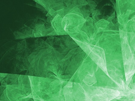 Green color toned monochrome abstract fractal illustration. Design element for book covers, presentations layouts, title and page backgrounds.Raster clip art.の写真素材