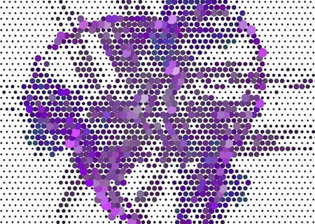 Abstract background. Spotted halftone effect. Dots, circles.のイラスト素材