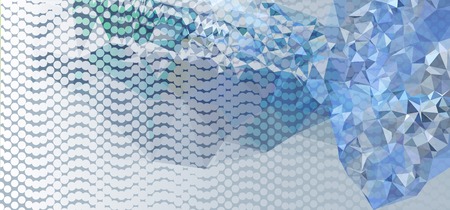 Abstract hearts background with geometric motif. Vector clip art.
