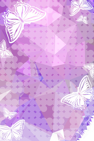 Abstract vertical background with flying butterflies.のイラスト素材