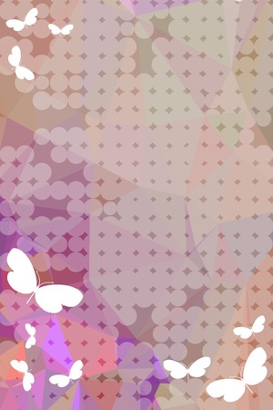 Abstract vertical background with flying butterflies.のイラスト素材