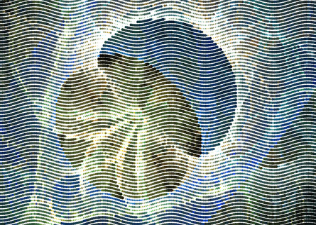 Abstract background. Spotted halftone effect. Dots, circles. Vector clip artのイラスト素材