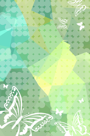 Abstract vertical background with flying butterflies.のイラスト素材
