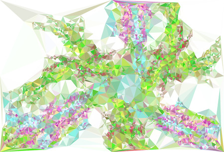 Low poly mosaic background. Template design, list, front page, brochure layout, banner, idea, cover, print, flyer, book, blank, card, ad, sign, sheet. Copy space. Vector clip art.のイラスト素材