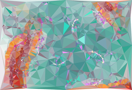 Low poly mosaic background. Template design, list, front page, brochure layout, banner, idea, cover, print, flyer, book, blank, card, ad, sign, sheet. Copy space. Vector clip art.のイラスト素材