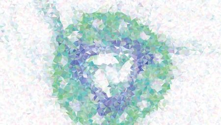 Low poly mosaic background. Template design, list, front page, brochure layout, banner, idea, cover, print, flyer, book, blank, card, ad, sign, sheet. Copy space. Vector clip art.のイラスト素材