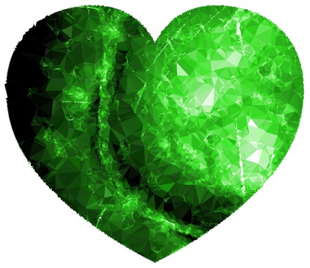 Triangular mosaic heartのイラスト素材