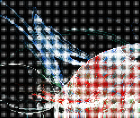 Trendy halftone dots background. Abstract digital artのイラスト素材