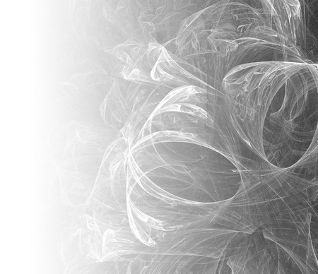 Grayscale abstract fractal background. Faded page side.の写真素材