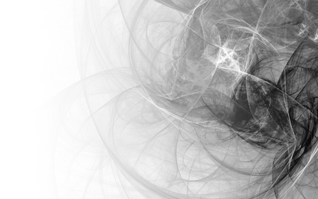 Grayscale abstract fractal background. Faded page side.の写真素材