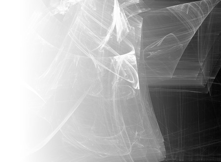 Grayscale abstract fractal background. Faded page side.の写真素材