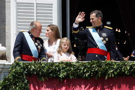 Madrid, Spain- June 19, 2014: Coronation of Felipe VI in the Royal Palace of Madrid.のeditorial素材