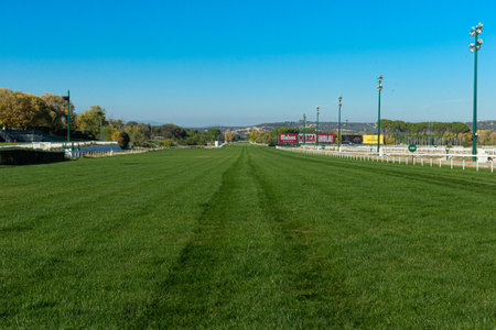 main grass court and started at the zarzuela racecourseのeditorial素材