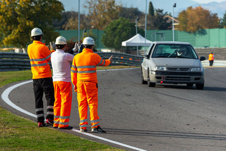 Madrid, Spain- November 1, 2020: Classic car racing at the jarama circuit in Madrid