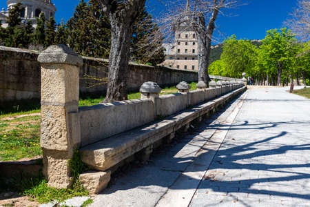 Old stone bench in the city of Plovdiv, Bulgaria.