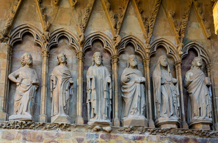 France, the picturesque cathedral of Rouen in Normandie