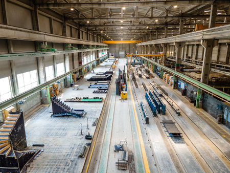 Precast concrete wall panel for construction building in factoryの写真素材