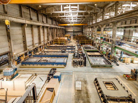 Precast concrete wall panel for construction building in factoryの写真素材