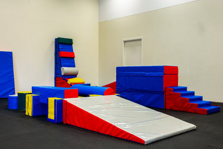 Vibrant Indoor Play Area: A Hub for Kids' Physical Development and Fun.の写真素材