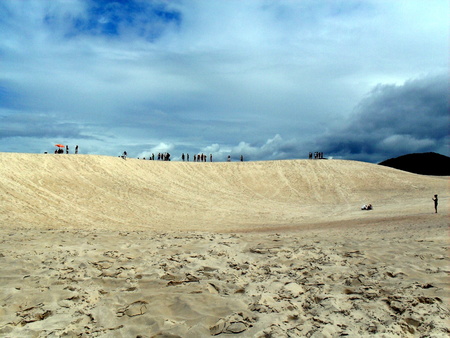 People making sandboardの写真素材
