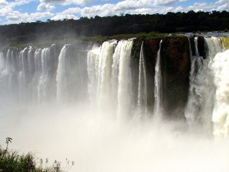 water spray on Iguazu fallsの写真素材