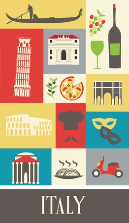 Symbols of  Italy. Vectorの写真素材