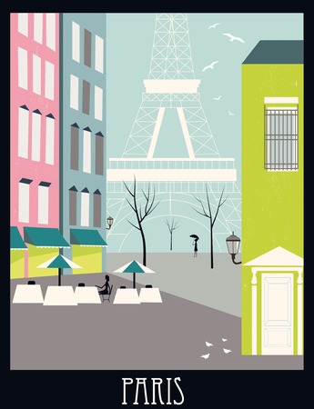 Paris city street. Vectorの写真素材