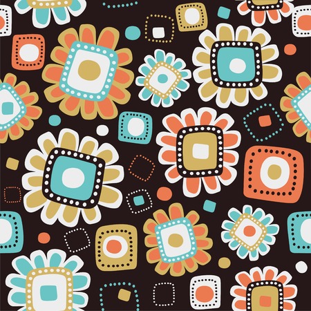 Seamless  background from stylized flowers. Vectorの写真素材