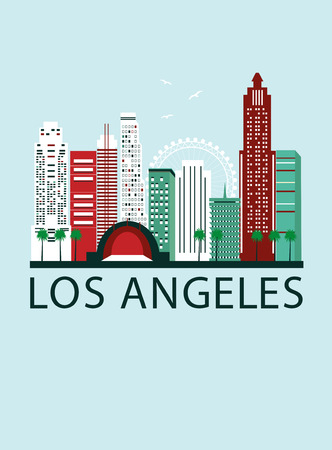 Los Andgeles city travel background.の写真素材