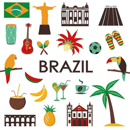 Symbols and icons of Brazil.の写真素材