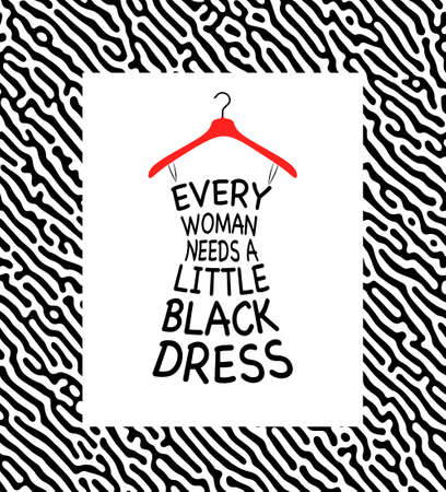 Fashion dress from quote in abstract frame. Vector illustrationのイラスト素材