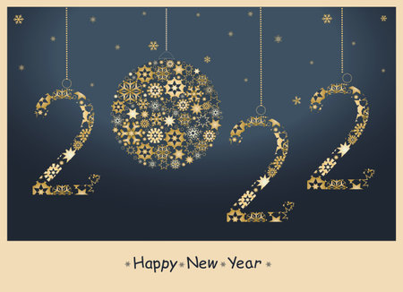 2022 Happy New Year background.のイラスト素材