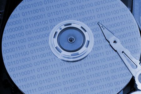Hard disk drive with binary code