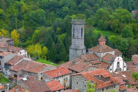 Medieval village of Rupit, Barcelona, Catalonia, Spainの写真素材