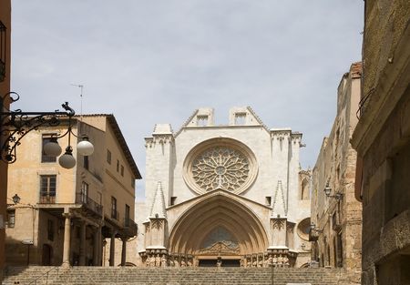 Santa Maria Cathedral in Tarragona, Catalonia, Spainの写真素材