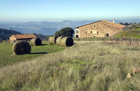 Masia ( typical rural house ) in Catalonia, Spainの写真素材