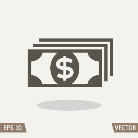 Money flat icon, dollar symbol. Vector illustration for web and commercial use.のイラスト素材