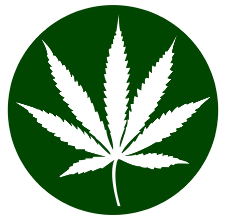 Cannabis leaf iconのイラスト素材