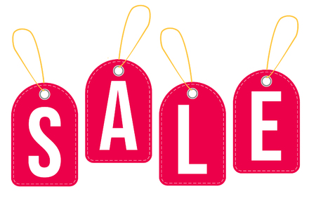 Sale tag icon with red colorのイラスト素材