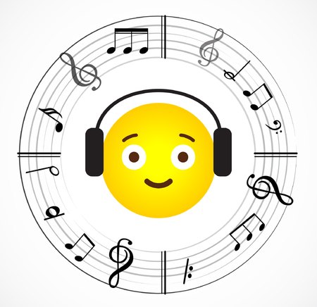 Music note background Vector illustration.のイラスト素材