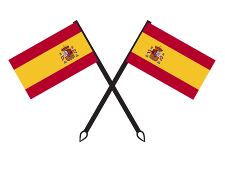 Spain flag iconのイラスト素材