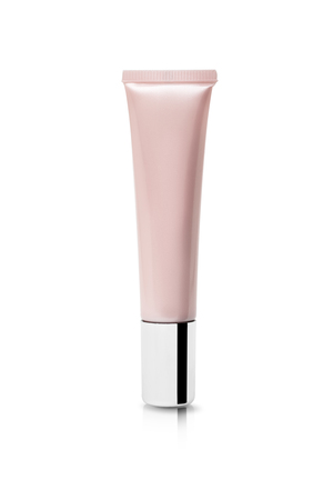 Tube cream. cream stands uprightの写真素材