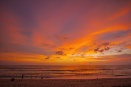 The sky and the seaの写真素材