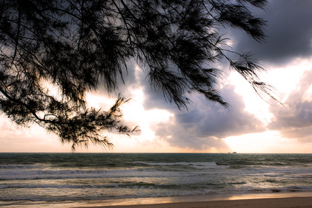 The sky and the seaの写真素材