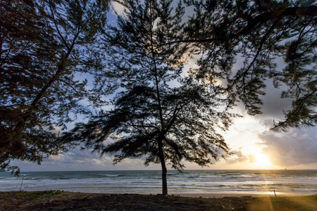 The sky and the seaの写真素材