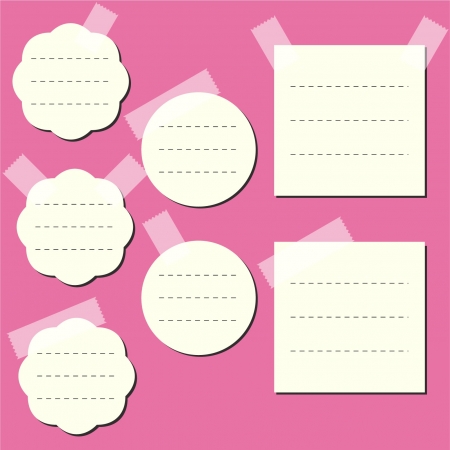 Set of paper notesのイラスト素材