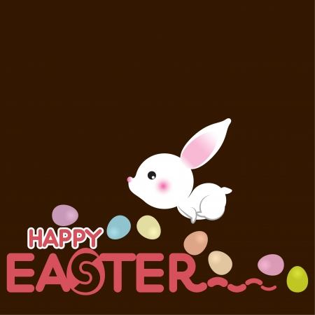 Easter rabbit with Easter eggs , illustrationのイラスト素材