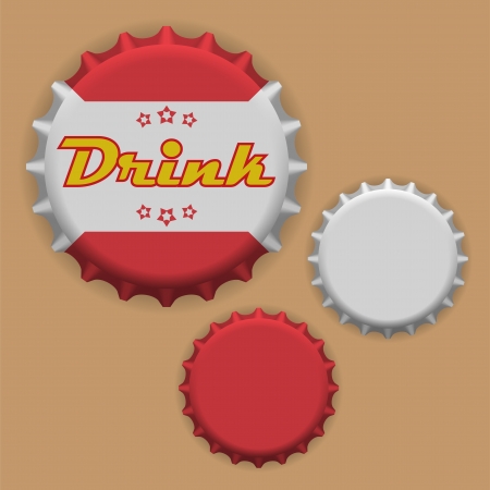 Bottle caps vectorのイラスト素材